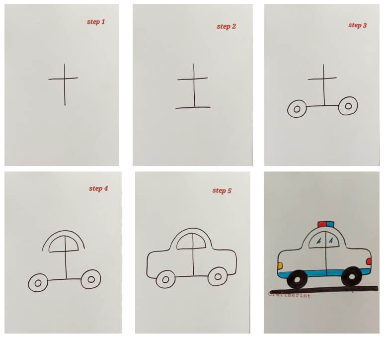 Dibujos de Coche de policía detallado
