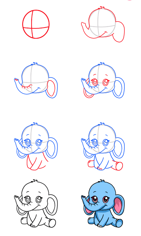 Dibujos de Elefante - Idea 10
