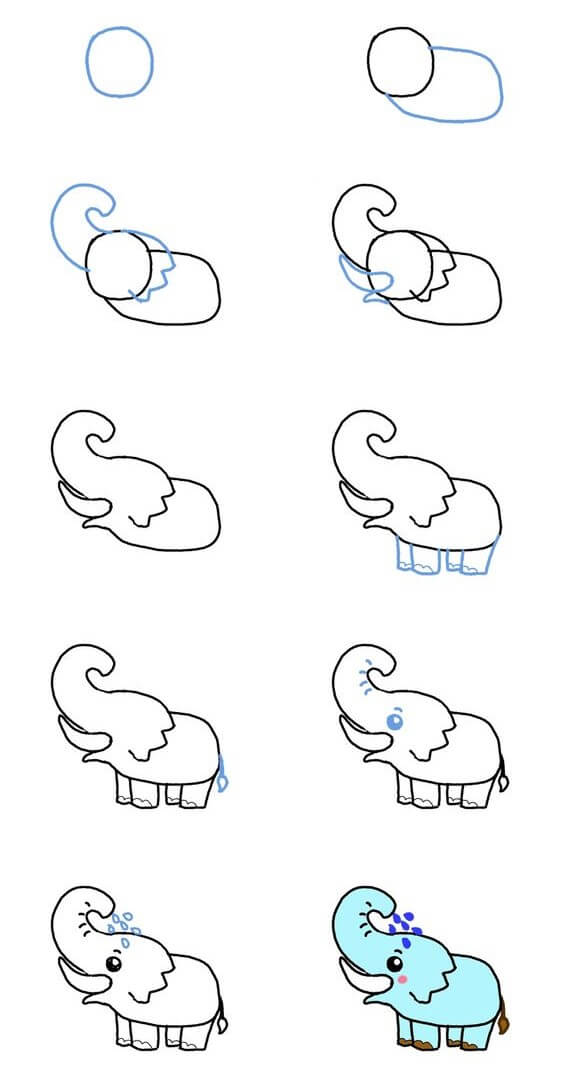 Dibujos de Elefante - Idea 14