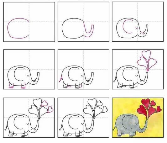 Dibujos de Elefante - Idea 17