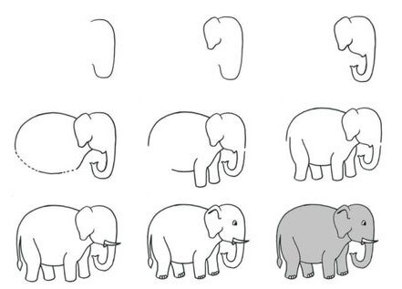 Dibujos de Elefante - Idea 20