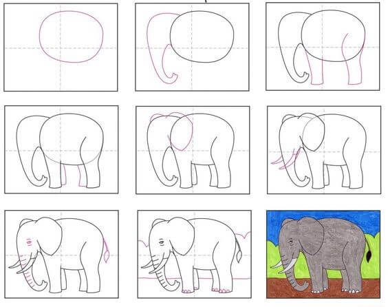 Dibujos de Elefante - Idea 21