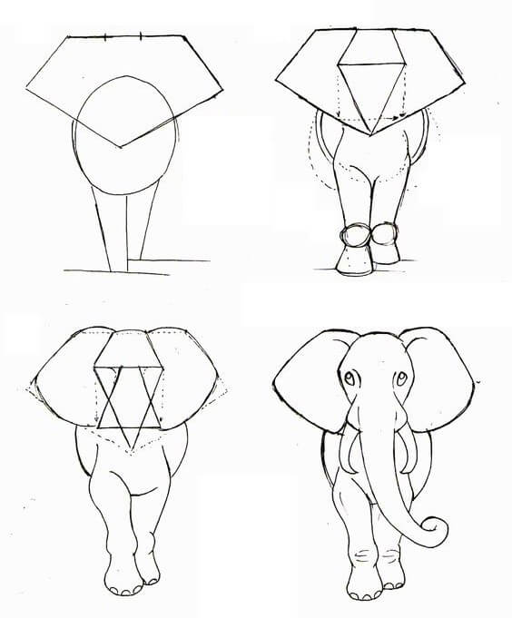 Dibujos de Elefante - Idea 24