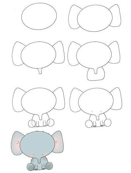 Dibujos de Elefante - Idea 27