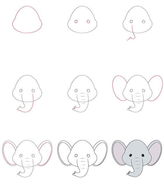Dibujos de Elefante - Idea 31
