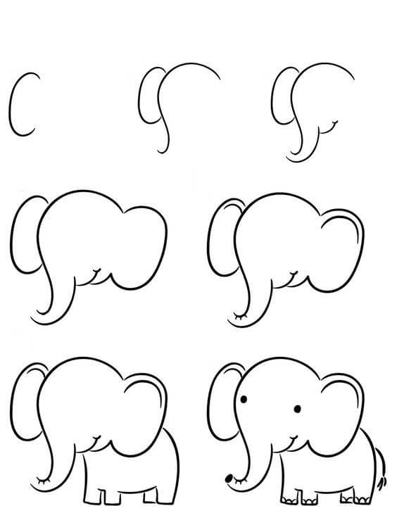 Dibujos de Elefante - Idea 33