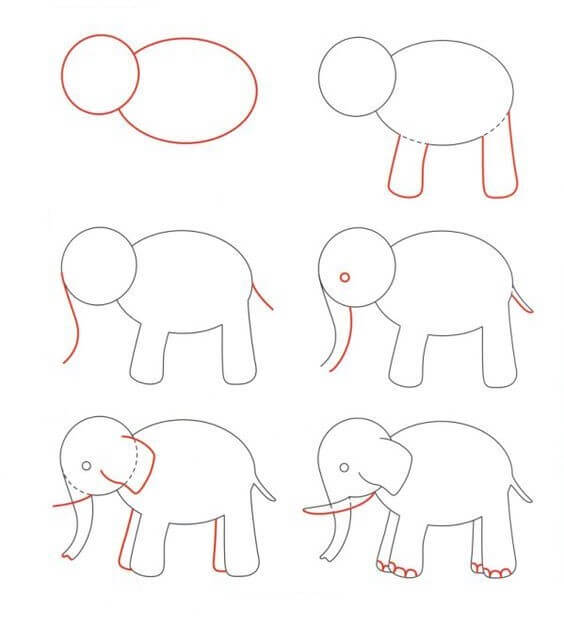 Dibujos de Elefante - Idea 36