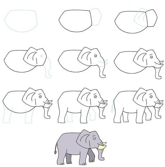 Dibujos de Elefante - Idea 39