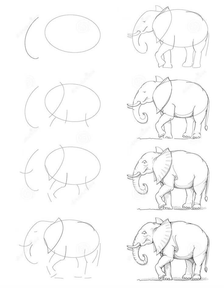 Dibujos de Elefante - Idea 40