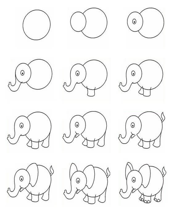 Dibujos de Elefante - Idea 41