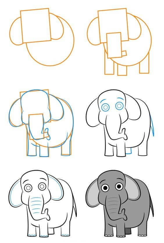 Dibujos de Elefante - Idea 44
