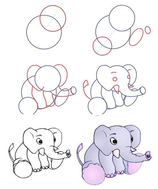 Dibujos de Elefante - Idea 47