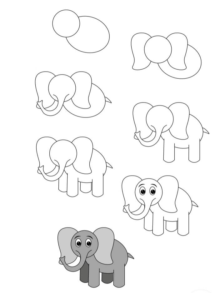 Dibujos de Elefante - Idea 52