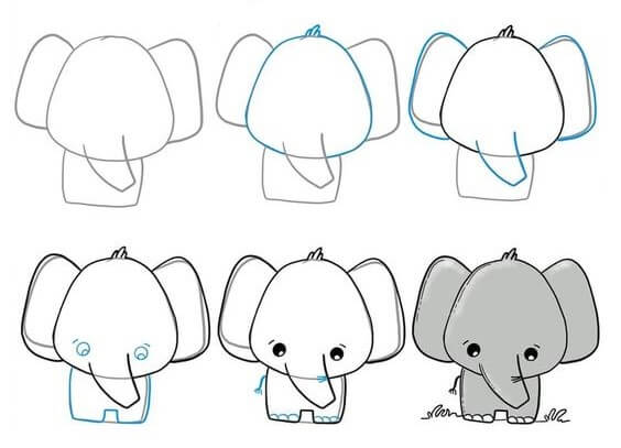 Dibujos de Elefante - Idea 53