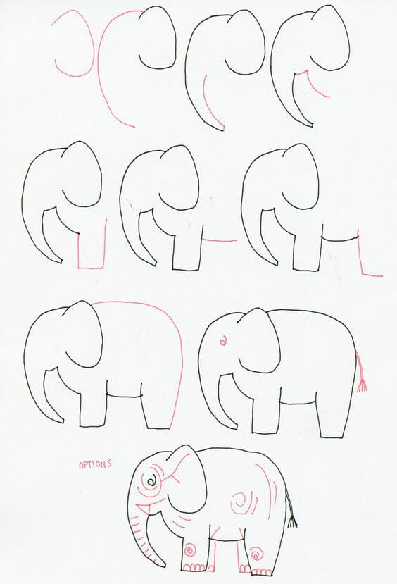Dibujos de Elefante - Idea 55