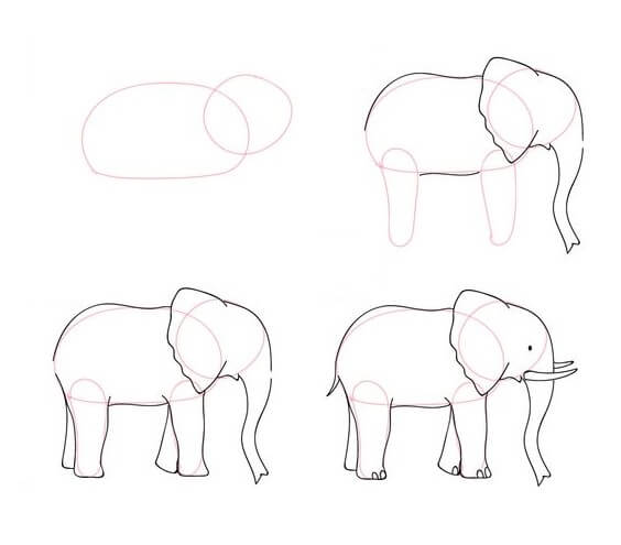 Dibujos de Elefante - Idea 63
