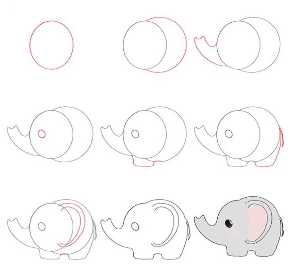Dibujos de Elefante - Idea 67