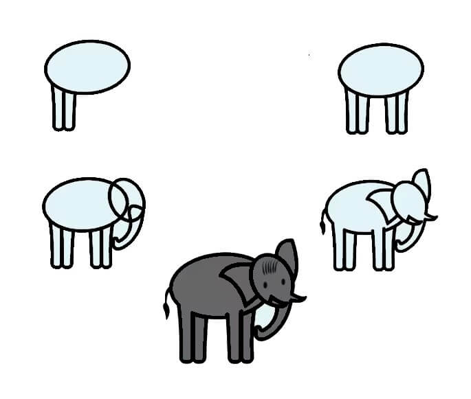 Dibujos de Elefante - Idea 68