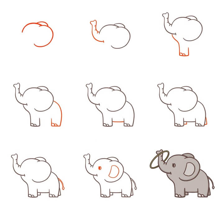 Dibujos de Elefante - Idea 70
