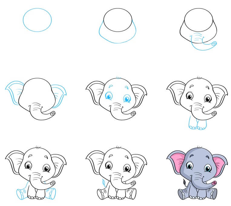 Dibujos de Elefante - Idea 71
