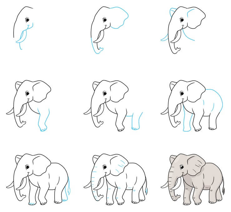 Dibujos de Elefante - Idea 72