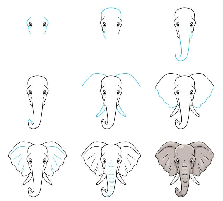 Dibujos de Elefante - Idea 73