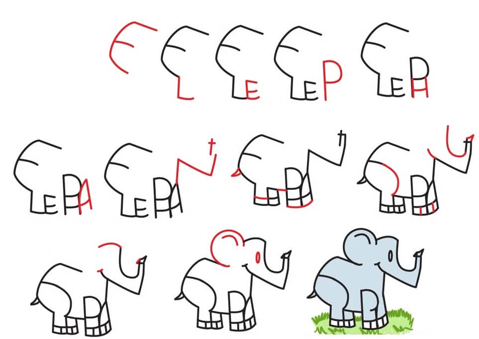Dibujos de Elefante - Idea 75