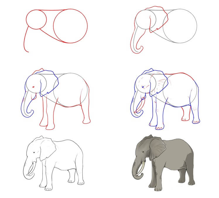 Dibujos de Elefante - Idea 76