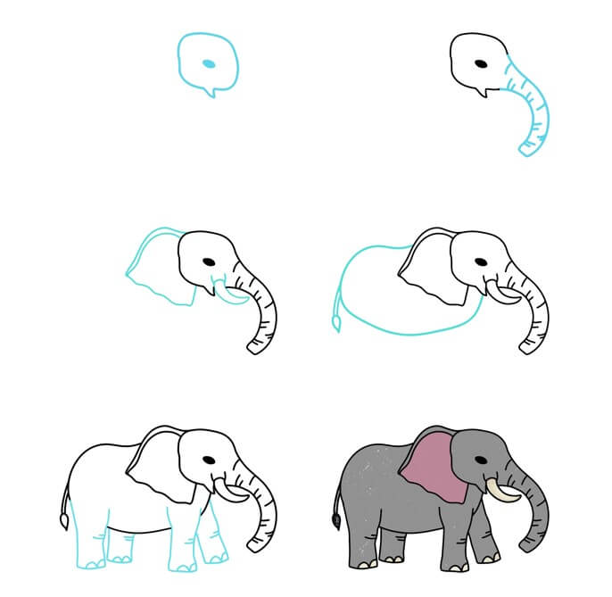 Dibujos de Elefante - Idea 77