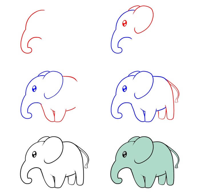 Dibujos de Elefante - Idea 82