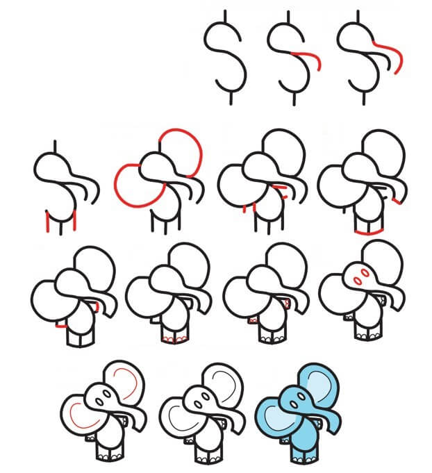 Dibujos de Elefante - Idea 84