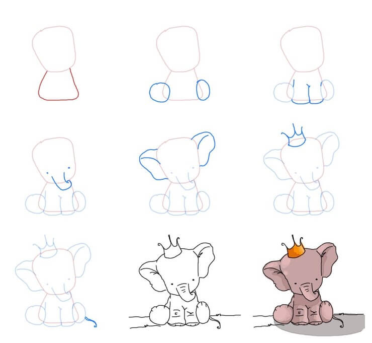 Dibujos de Elefante - Idea 86
