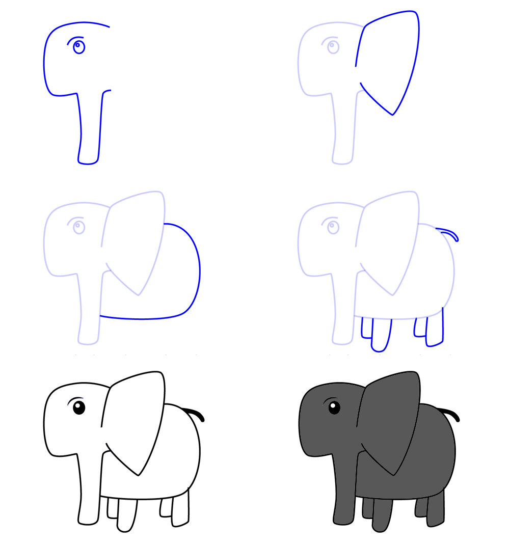 Dibujos de Elefante - Idea 9