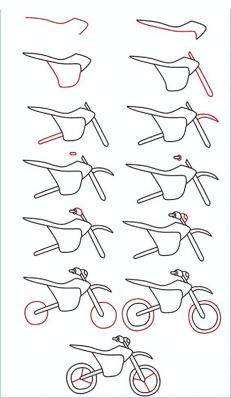 Dibujos de Motocicleta clásica