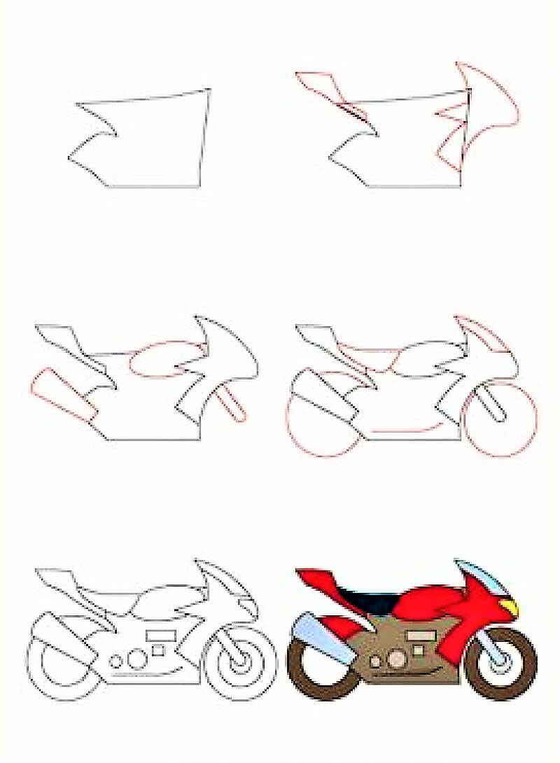 Dibujos de Motocicleta de aventura