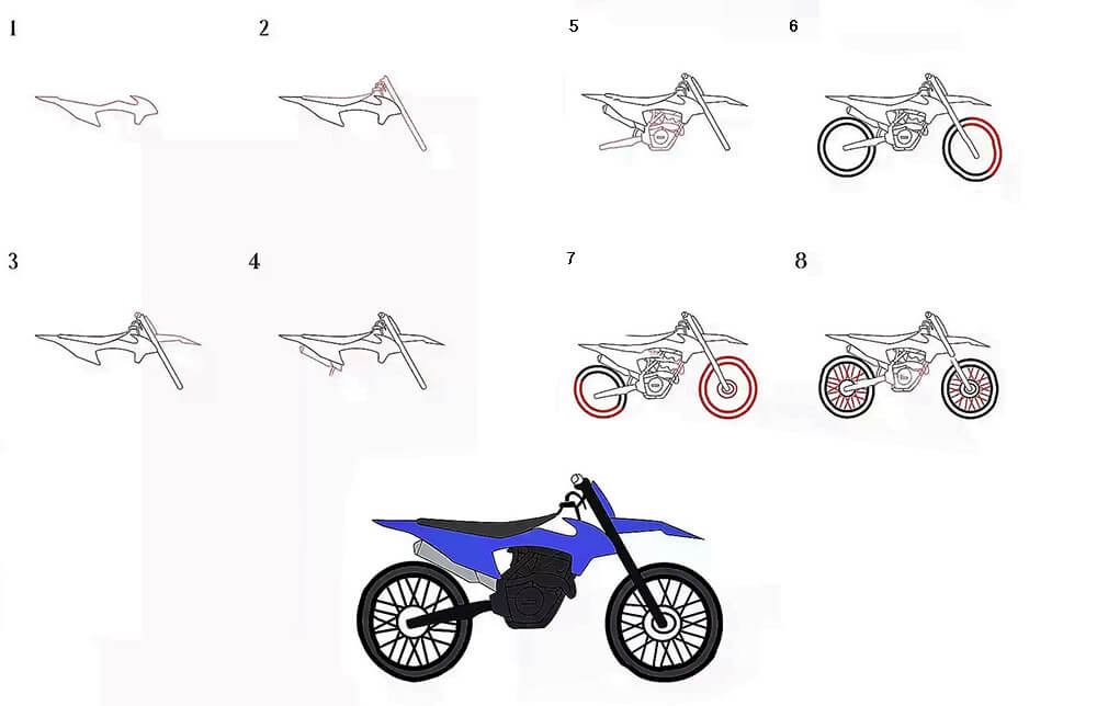 Dibujos de Motocicleta de carreras