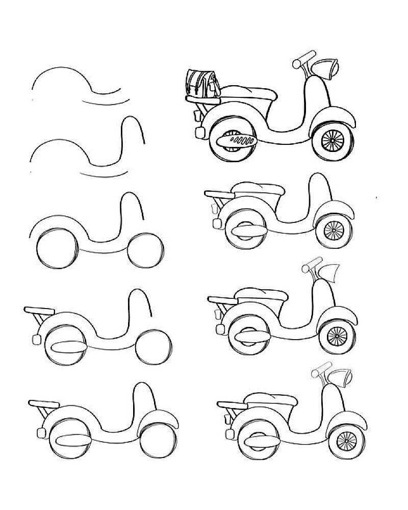 Dibujos de Motocicleta de carretera