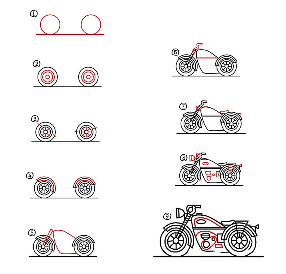 Dibujos de Motocicleta de motocross