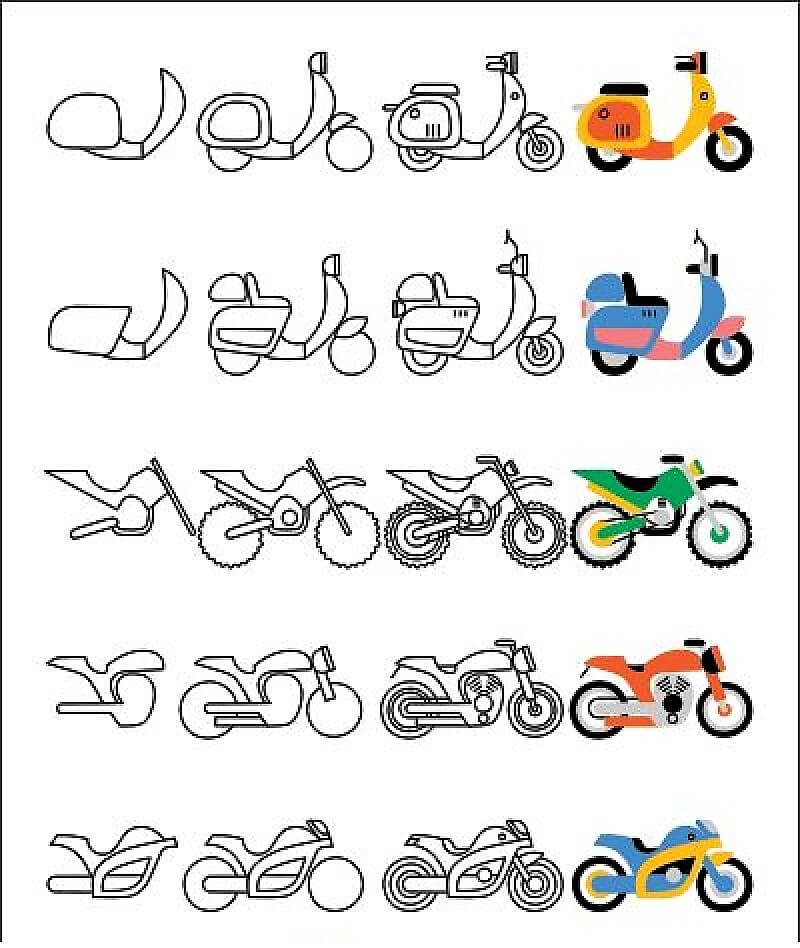 Dibujos de Motocicleta deportiva