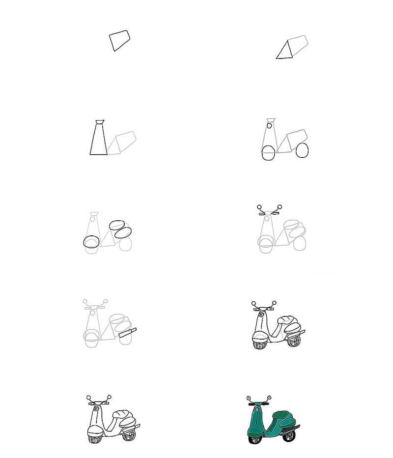Dibujos de Motocicleta touring