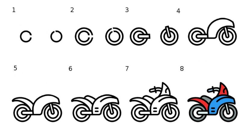 Dibujos de Motocicleta urbana