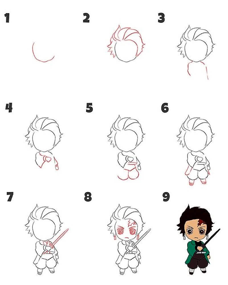 Dibujos de Tanjiro Kamado