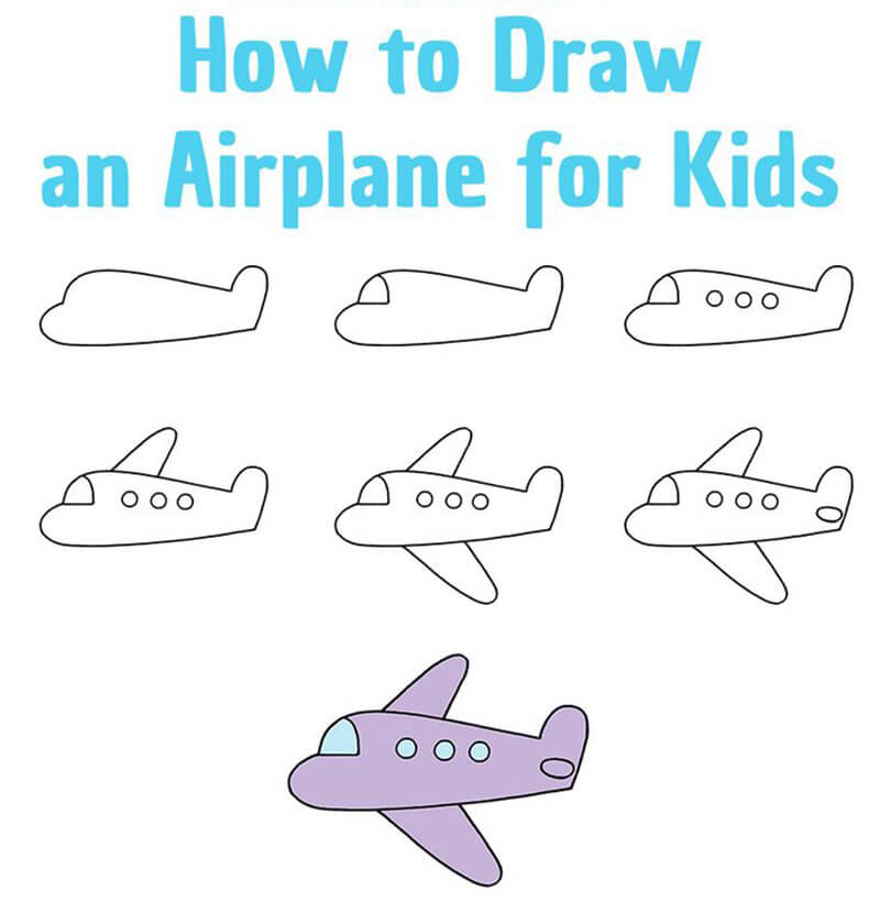 Dibujos de Un avión – Idea 12
