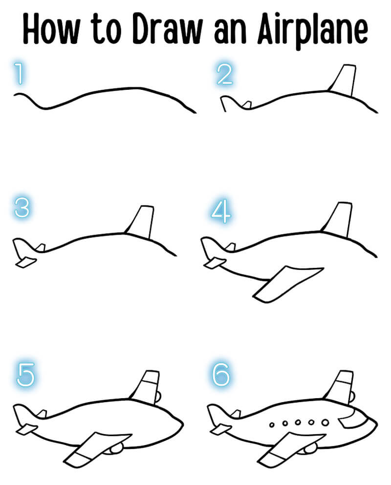 Dibujos de Un avión – Idea 14