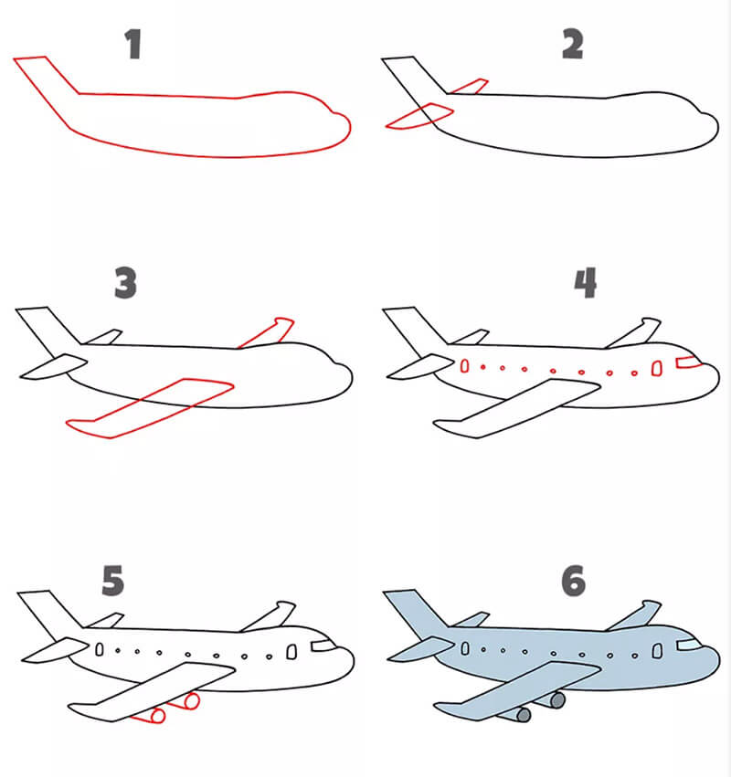 Dibujos de Un avión – Idea 16