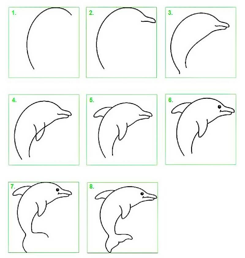 Dibujos de Un delfín - Idea 20