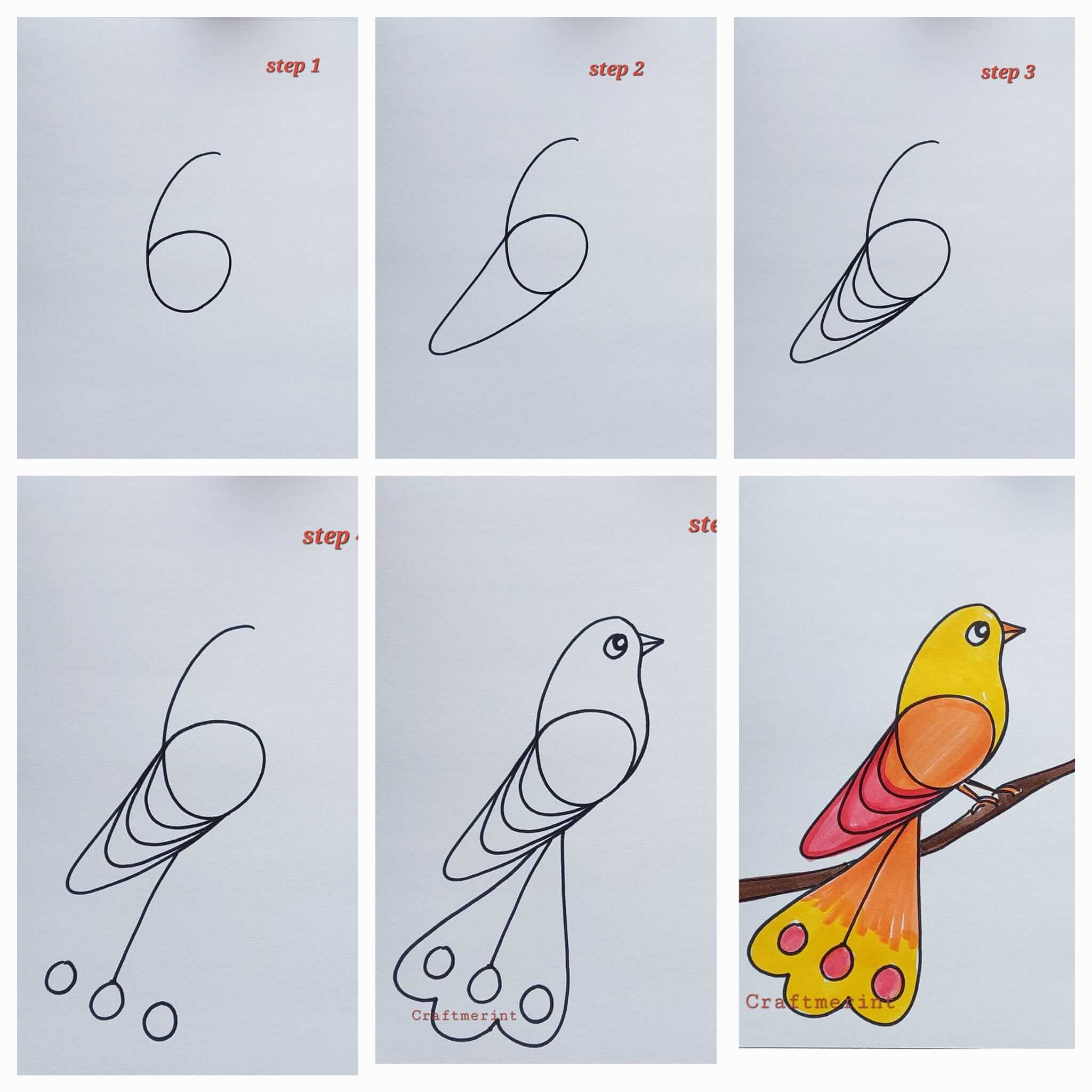 Dibujos de Un pájaro – Idea 67