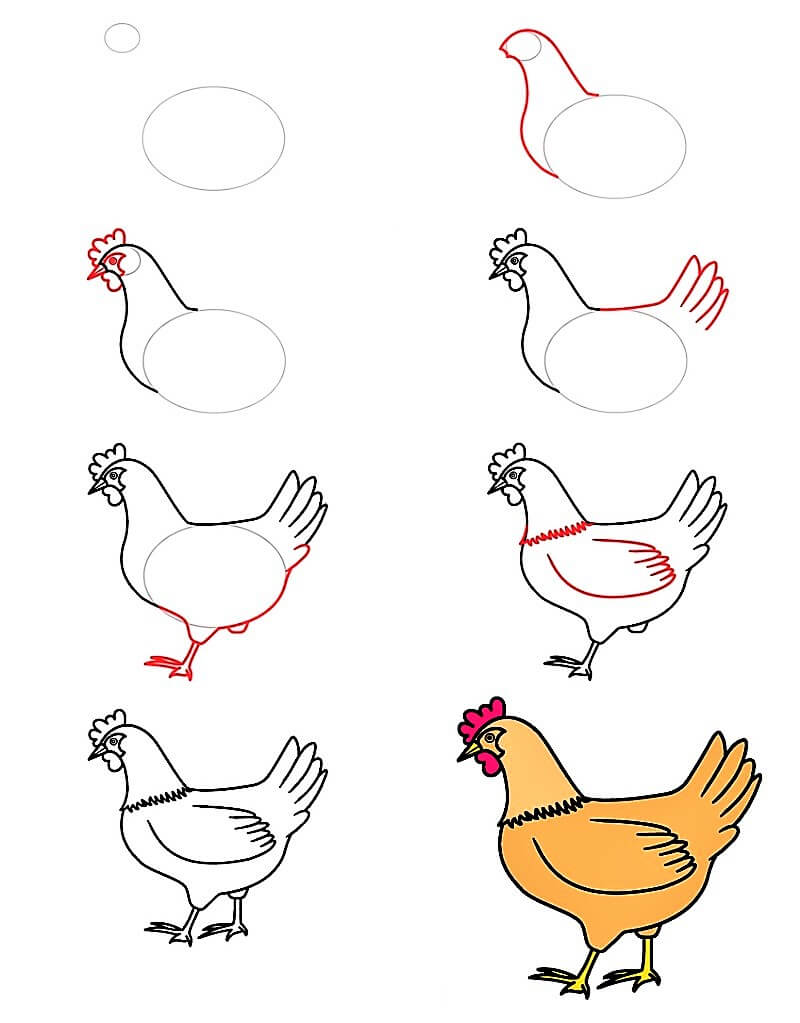 Dibujos de Un pollo - Idea 15