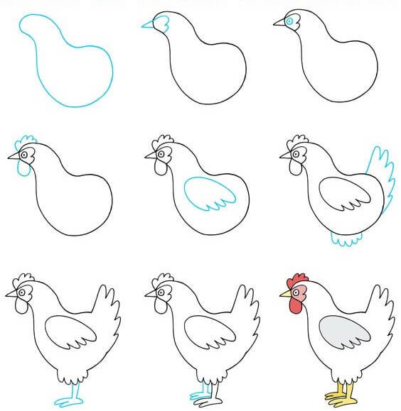 Dibujos de Un pollo - Idea 30