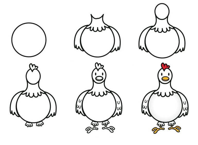 Dibujos de Un pollo - Idea 32